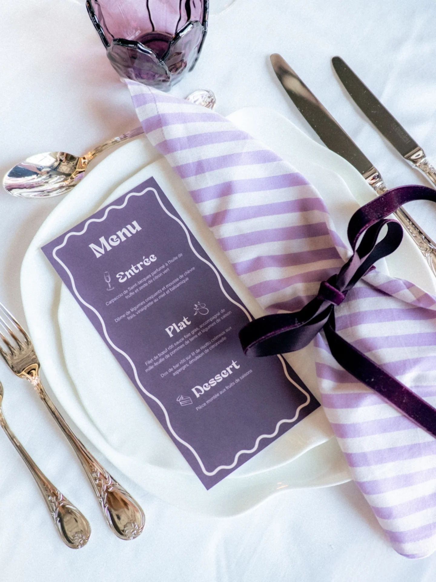 Menu du Shooting Michel Wedding Cure Marine Trouville