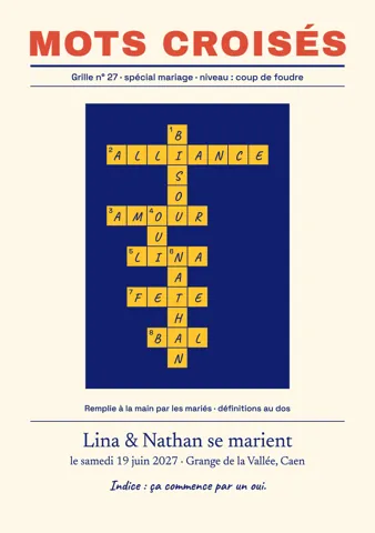 Faire-part Mots croisés