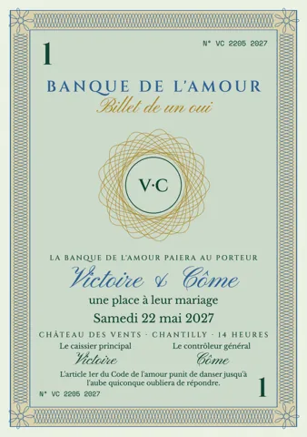 Faire-part Banque de l’Amour