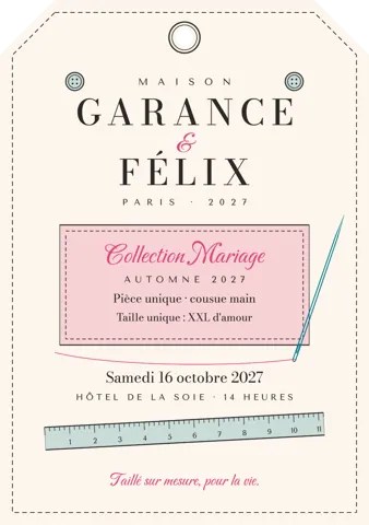 Faire-part Maison de couture