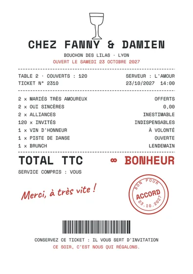 Faire-part L’Addition
