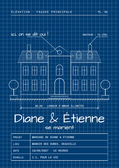 Faire-part Le Plan d’architecte