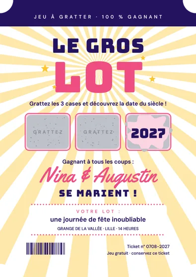 Faire-part Le Gros Lot