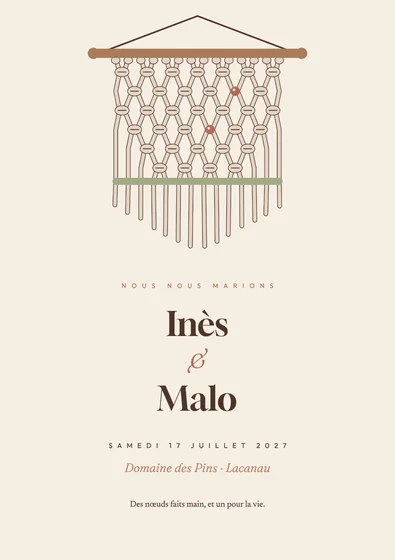 Faire-part Macramé