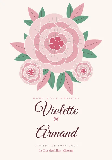 Faire-part Pivoines