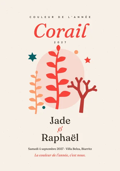 Faire-part Corail