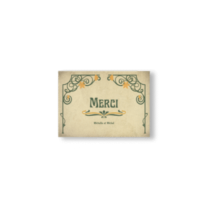 Carton de Remerciement Métro – Collection Art Nouveau