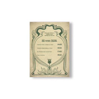Faire-Part Métro – Collection Art Nouveau