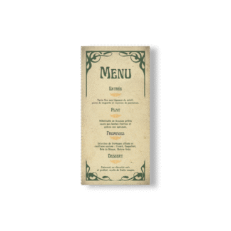 Menu Métro – Collection Art Nouveau