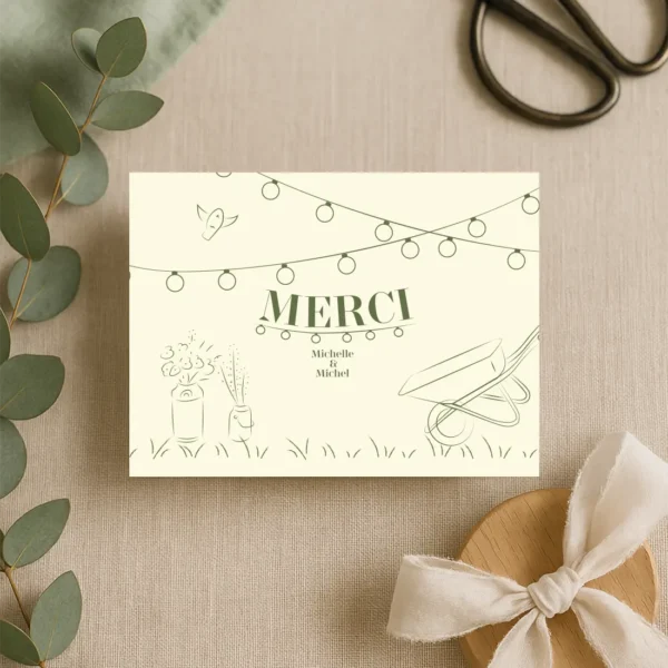 Carte de Remerciement – Collection Champêtre