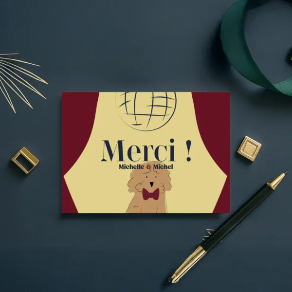 Carte de Remerciement – Collection Soirée Parisienne