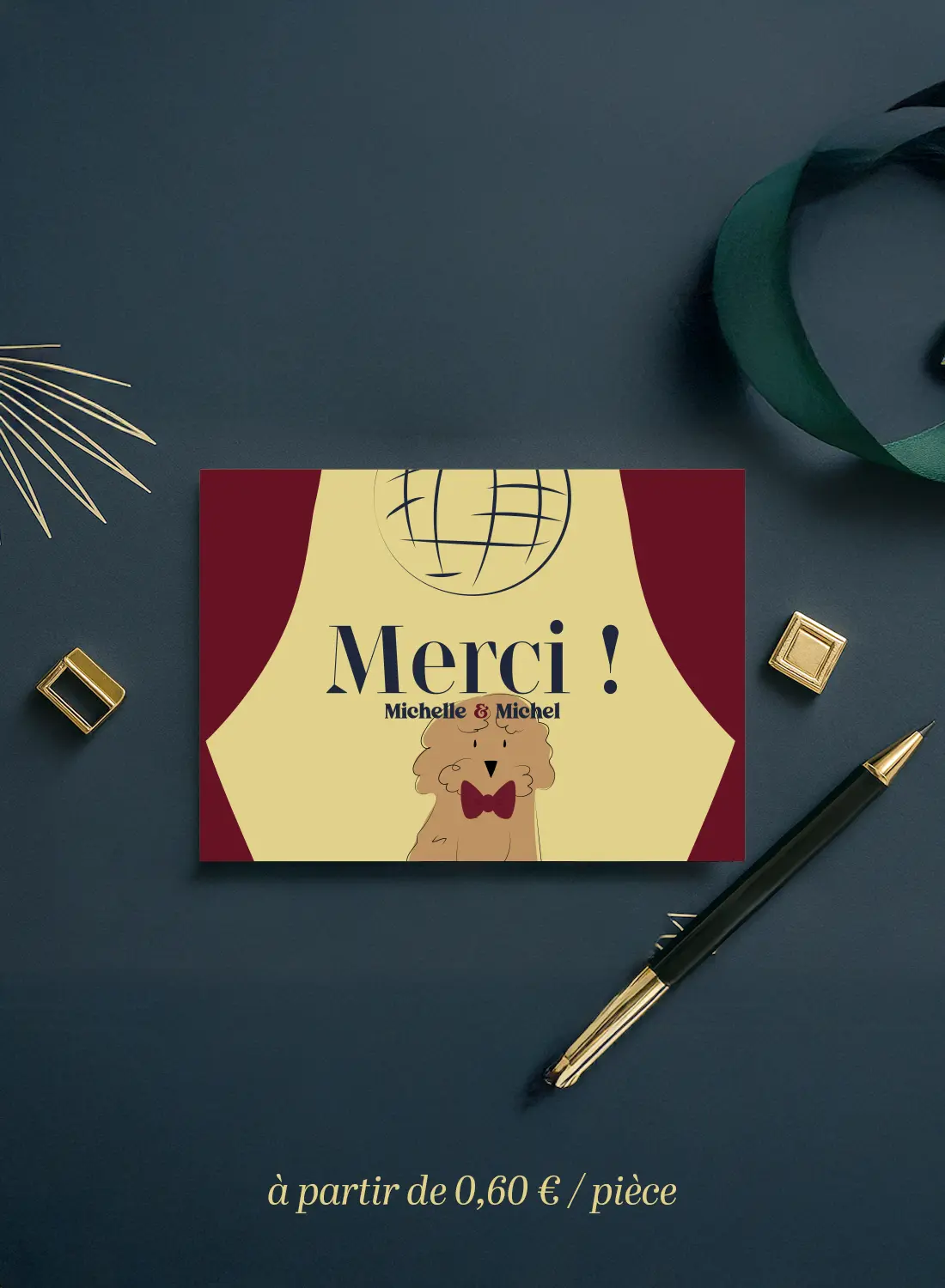 Carte de Remerciement – Collection Soirée Parisienne