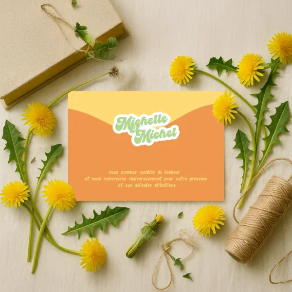 Carte de Remerciement Pissenlit – Collection Fleur