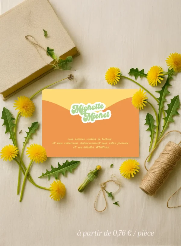 Carte de Remerciement Pissenlit – Collection Fleur