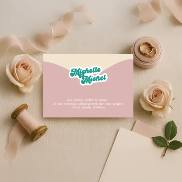 Carte de Remerciement Échinacée – Collection Fleur