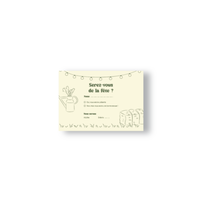 Carte RSVP – Collection Champêtre