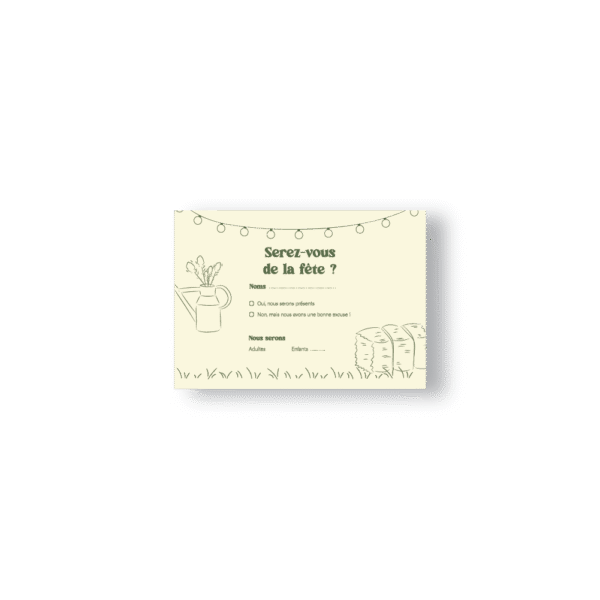 Carte RSVP – Collection Champêtre