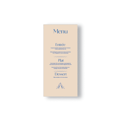 Menu de Mariage Dolce Vita – Version Clean