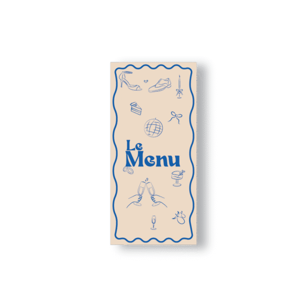 Menu de Mariage Dolce Vita – Version Illustrée