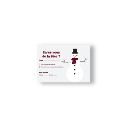 Carte de Remerciement – Collection Hiver Chalet