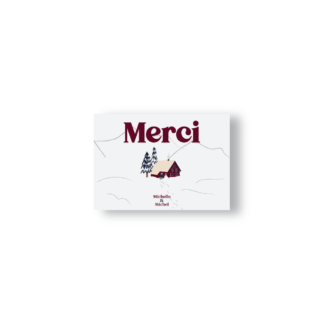 Carte de Remerciement – Collection Hiver Chalet