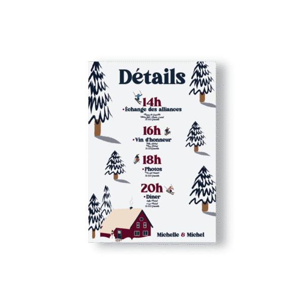 Faire-Part – Collection Hiver Chalet