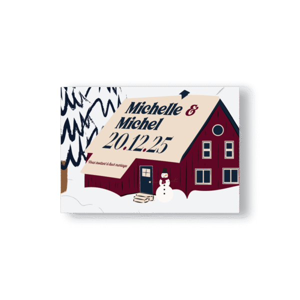 Faire-Part – Collection Hiver Chalet