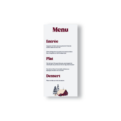 Menu – Collection Hiver Chalet