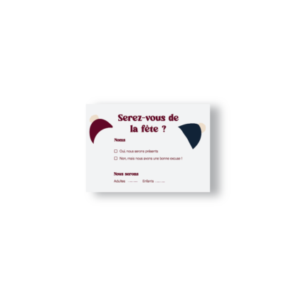 Carte RSVP – Collection Hiver Bonhomme de Neige