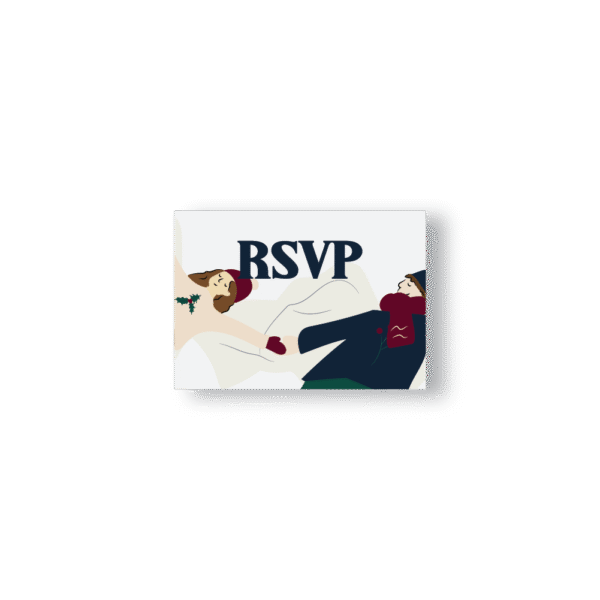 Carte RSVP – Collection Hiver Bonhomme de Neige