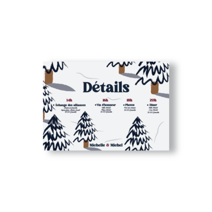 Faire-Part – Collection Hiver Bonhomme de Neige