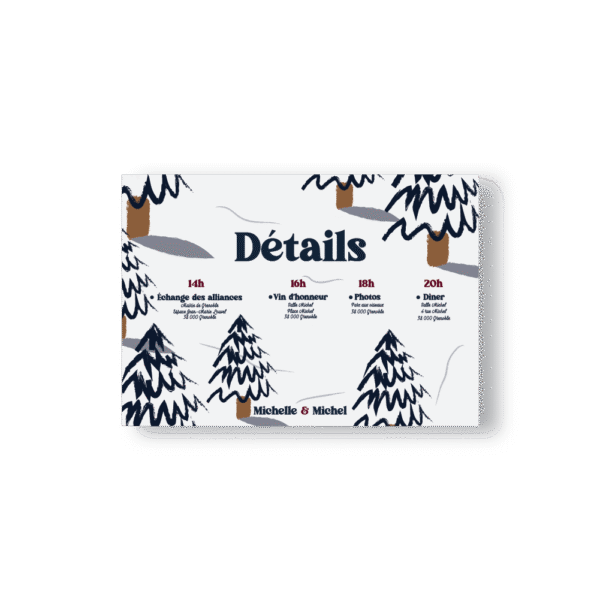 Faire-Part – Collection Hiver Bonhomme de Neige