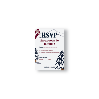 Carte RSVP – Collection Hiver Sapin