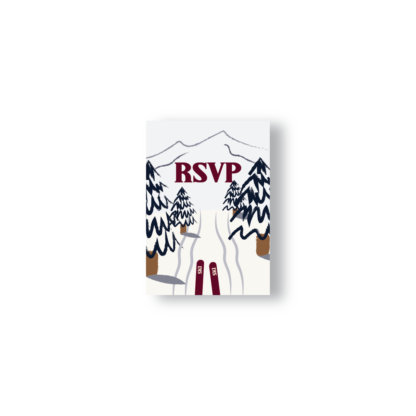 Carte RSVP – Collection Hiver Sapin
