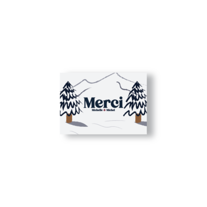 Carte de Remerciement – Collection Hiver Sapin