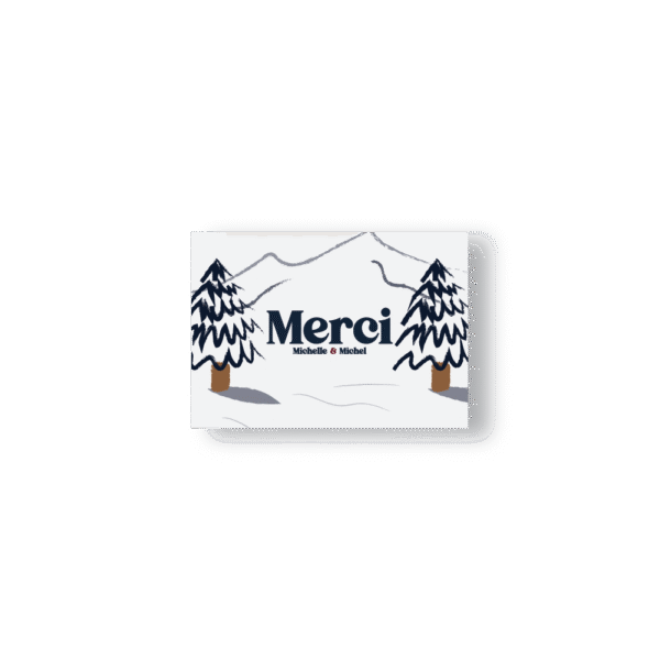 Carte de Remerciement – Collection Hiver Sapin