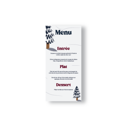 Menu – Collection Hiver Sapin