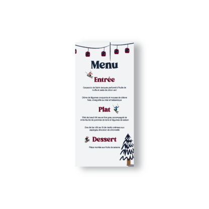 Menu – Collection Hiver Sapin