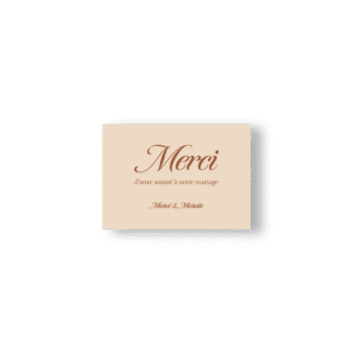 Carte de Remerciement Minimaliste Script Élégant – Ivoire