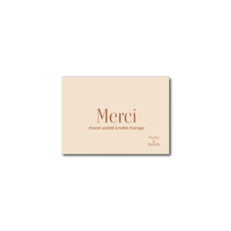 Carte de Remerciement Minimaliste Simple – Ivoire