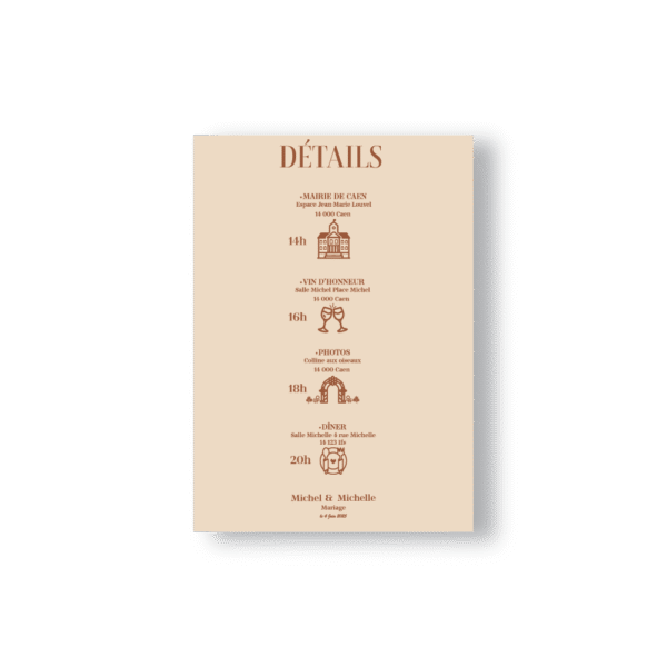 Faire-Part – Collection Minimaliste Beige & Chocolat