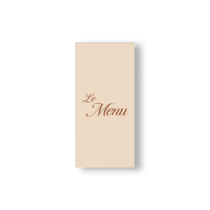 Menu de Mariage Minimaliste Script Élégant – Chocolat
