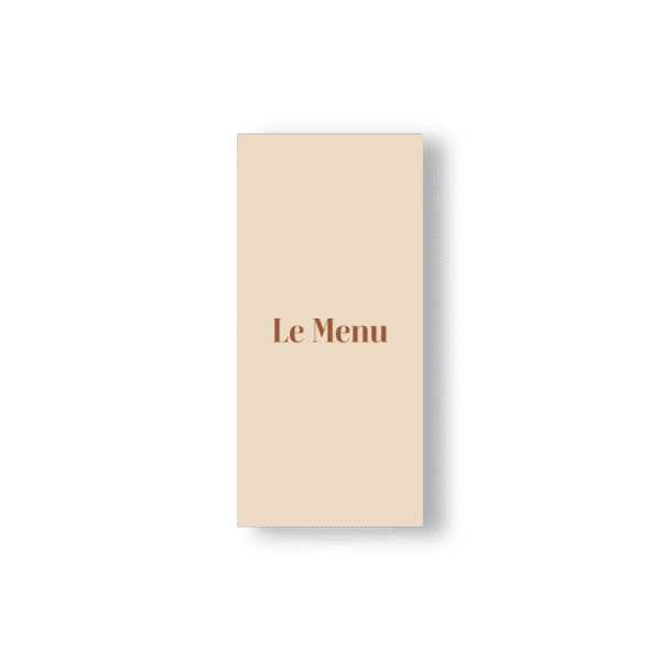Menu de Mariage Minimaliste Simple – Chocolat