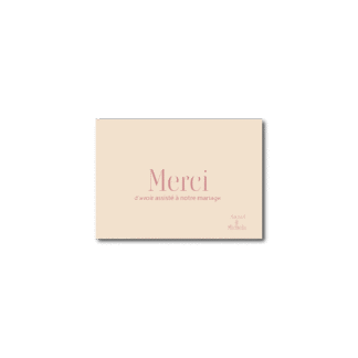 Carte de Remerciement Minimaliste Simple – Rose Poudré