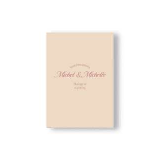 Faire-Part Minimaliste Script - SimpleIvoire & Rose Poudré