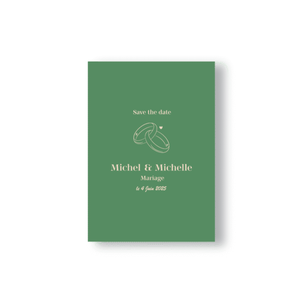 Save the Date Minimaliste Alliances – Vert Sauge