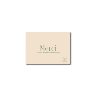 Carte de Remerciement Minimaliste Simple – Vert Sauge