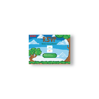 Carte RSVP – Collection Pixel
