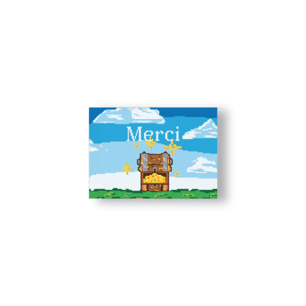 Carte de Remerciement – Collection Pixel