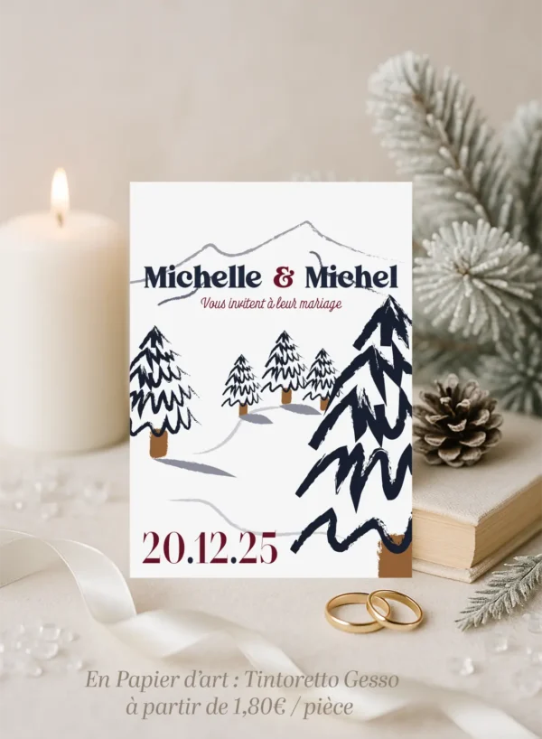 Faire-Part – Collection Hiver Sapin